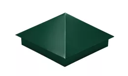 Колпак на столб 390х390мм 0,5 Satin с пленкой RAL 6005 зеленый мох купить в екатеринбурге