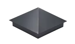 Колпак на столб 390х390мм 0,5 GreenCoat Pural BT, matt с пленкой RR 23 темно-серый (RAL 7024 мокрый асфальт) купить в екатеринбурге