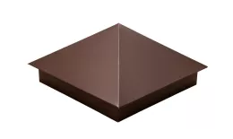 Колпак на столб 390х390мм 0,5 Velur X с пленкой RAL 8017