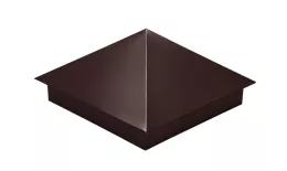 Колпак на столб 390х390мм 0,5 GreenCoat Pural BT с пленкой RR 887 шоколадно-коричневый (RAL 8017 шоколад) купить в екатеринбурге
