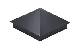 Колпак на столб 390х390мм 0,5 Satin Matt с пленкой RAL 7024 мокрый асфальт купить в екатеринбурге