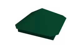 Колпак на столб Пирамида 390х390мм 0,5 Satin с пленкой RAL 6005 зеленый мох купить в екатеринбурге