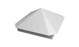 Колпак на столб Пирамида 390х390мм 0,5 Satin с пленкой RAL 9003 сигнальный белый купить в екатеринбурге