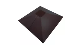 Колпак на столб под фонарь 390х390мм 0,5 GreenCoat Pural BT, matt с пленкой RR 23 темно-серый (RAL 7024 мокрый асфальт) купить в екатеринбурге