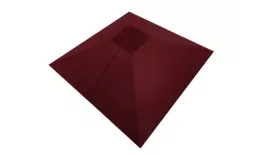 Колпак на столб под фонарь 390х390мм 0,5 Satin с пленкой RAL 3005 красное вино купить в екатеринбурге