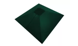 Колпак на столб под фонарь 390х390мм 0,5 Satin с пленкой RAL 6005 зеленый мох купить в екатеринбурге