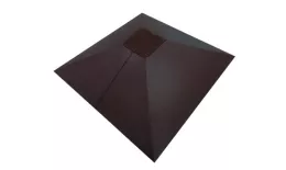Колпак на столб под фонарь 390х390мм 0,5 Satin с пленкой RAL 7024 мокрый асфальт купить в екатеринбурге
