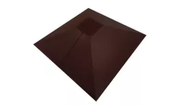 Колпак на столб под фонарь 390х390мм 0,5 Satin с пленкой RAL 8017 шоколад купить в екатеринбурге