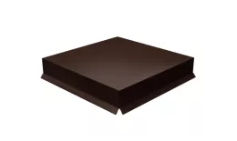 Колпак на столб крышка 390х390мм 0,5 Satin Matt TX с пленкой RAL 8017 шоколад купить в екатеринбурге