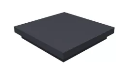 Колпак на столб плоский 385х385мм 0,5 Satin с пленкой RAL 7024 мокрый асфальт купить в екатеринбурге