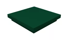 Колпак на столб плоский 390х390мм 0,5 Satin с пленкой RAL 6005 зеленый мох купить в екатеринбурге