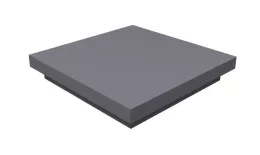 Колпак на столб плоский 385х385мм 0,45 Drap TX с пленкой RAL 7004 сигнальный серый купить в екатеринбурге