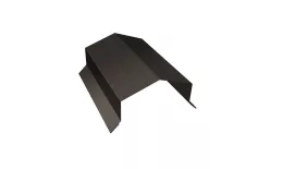 Парапетная крышка угольная 150мм 0,5 Satin с пленкой RR 32 темно-коричневый (2,5м) купить в екатеринбурге