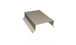 Парапетная крышка прямая 125мм 0,5 Satin с пленкой RAL 1015 светлая слоновая кость (2,5м) купить в екатеринбурге