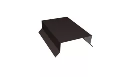 Парапетная крышка прямая 125мм 0,5 Satin с пленкой RR 32 темно-коричневый (3м) купить в екатеринбурге