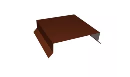 Парапетная крышка прямая 150мм 0,5 Satin с пленкой RAL 3009 оксидно-красный (2м) купить в екатеринбурге
