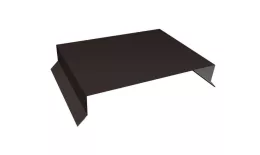 Парапетная крышка прямая 200мм 0,5 Satin с пленкой RR 32 темно-коричневый (2,5м) купить в екатеринбурге