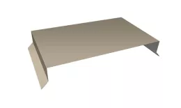 Парапетная крышка прямая 250мм 0,5 Satin с пленкой RAL 1015 светлая слоновая кость (2м) купить в екатеринбурге