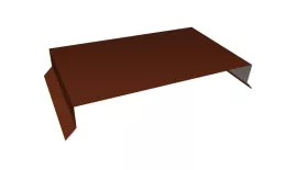 Парапетная крышка прямая 250мм 0,5 Satin с пленкой RAL 3009 оксидно-красный (3м) купить в екатеринбурге