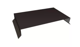 Парапетная крышка прямая 250мм 0,5 Satin с пленкой RR 32 темно-коричневый (2,5м) купить в екатеринбурге