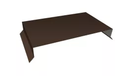 Парапетная крышка прямая 390мм 0,5 Satin Matt RAL 8017 шоколад (2м) купить в екатеринбурге