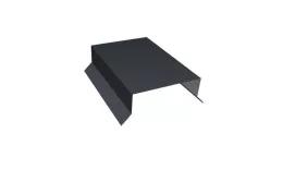 Парапетная крышка прямая 100мм 0,5 Satin с пленкой RAL 7024 мокрый асфальт (2,5м) купить в екатеринбурге