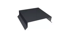 Парапетная крышка прямая 150мм 0,5 Satin с пленкой RAL 7024 мокрый асфальт (2м) купить в екатеринбурге