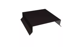 Парапетная крышка прямая 150мм 0,5 Satin с пленкой RAL 9005 черный (2м) купить в екатеринбурге