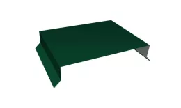 Парапетная крышка прямая 200мм 0,5 Satin с пленкой RAL 6005 зеленый мох (2м) купить в екатеринбурге