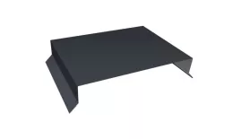 Парапетная крышка прямая 200мм 0,5 Satin с пленкой RAL 7024 мокрый асфальт (2,5м) купить в екатеринбурге