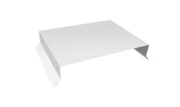 Парапетная крышка прямая 200мм 0,5 Satin с пленкой RAL 9003 сигнальный белый (2,5м) купить в екатеринбурге