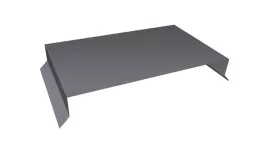 Парапетная крышка прямая 250мм 0,5 Satin с пленкой RAL 7004 сигнальный серый (2,5м) купить в екатеринбурге