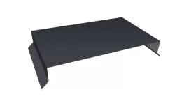 Парапетная крышка прямая 250мм 0,5 Satin с пленкой RAL 7024 мокрый асфальт (2м) купить в екатеринбурге