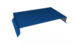 Парапетная крышка прямая 390мм 0,5 Satin с пленкой RAL 5005 сигнальный синий (2,5м) купить в екатеринбурге
