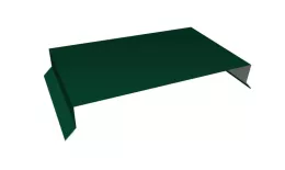Парапетная крышка прямая 390мм 0,5 Satin с пленкой RAL 6005 зеленый мох (2,5м) купить в екатеринбурге