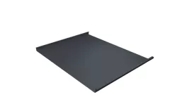 Фальц двойной стоячий Grand Line 0,5 Satin Matt TX с пленкой на замках RAL 7024 мокрый асфальт купить в екатеринбурге