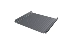 Кликфальц Pro Gofr Grand Line 0,5 GreenCoat Pural BT с пленкой на замках RR 23 темно-серый (RAL 7024 мокрый асфальт) купить в екатеринбурге