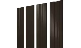 Штакетник Twin с прямым резом 0,5 GreenCoat Pural BT, matt RR 32 темно-коричневый (RAL 8019 серо-коричневый) купить в екатеринбурге