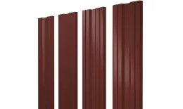 Штакетник Twin с прямым резом 0,5 Satin RAL 3009 оксидно-красный купить в екатеринбурге