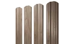 Штакетник Круглый с прямым резом 0,45 Print Elite White Wood TwinColor купить в екатеринбурге