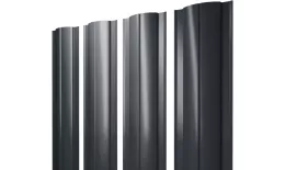 Штакетник Круглый с прямым резом 0,5 GreenCoat Pural BT, matt RR2H3 (RAL 7016 антрацитово-серый) купить в екатеринбурге
