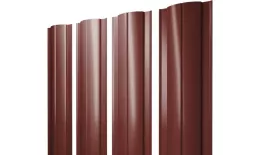Штакетник Круглый с прямым резом 0,5 Satin RAL 3009 оксидно-красный купить в екатеринбурге