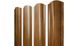 Штакетник Круглый фигурный 0,4 Print Premium Golden Wood Fresh TwinColor купить в екатеринбурге