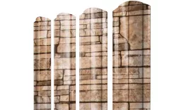 Штакетник Круглый фигурный 0,45 Print Elite Sand Stone TwinColor купить в екатеринбурге