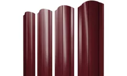 Штакетник Круглый фигурный 0,5 Satin Matt TX RAL 3005 красное вино купить в екатеринбурге