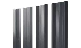 Штакетник М-образный А с прямым резом 0,45 Drap TwinColor RAL 7024 мокрый асфальт купить в екатеринбурге