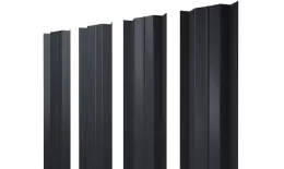 Штакетник М-образный В с прямым резом 0,5 Satin RAL 7024 мокрый асфальт купить в екатеринбурге