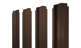 Штакетник П-образный B фигурный 0,5 Satin Matt RAL 8017 шоколад купить в екатеринбурге