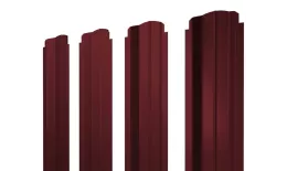 Штакетник П-образный B фигурный 0,5 Satin RAL 3005 красное вино купить в екатеринбурге