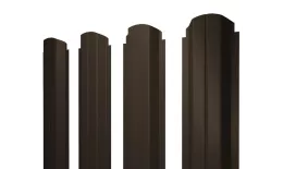Штакетник П-образный А фигурный 0,45 Drap-double TX RR 32 темно-коричневый купить в екатеринбурге